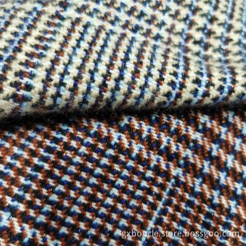 Boucle Fashion Plaid with gold Lurex fabric